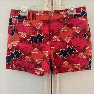 Ann Taylor Factory Red and Black Bermuda Shorts